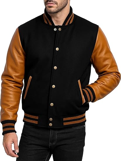 Letterman Leather Sleeve Men's Varsity Jackets