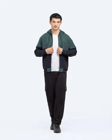 Green Regular Fit Zipper Hoodie - Orca Cloths