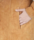 Kandis Brown Women's Suede Car Coat