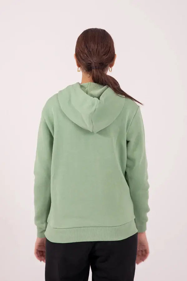 Ladies' Sun & Moon Graphic Pullover Hoodie – Sage Green - Orca Cloths