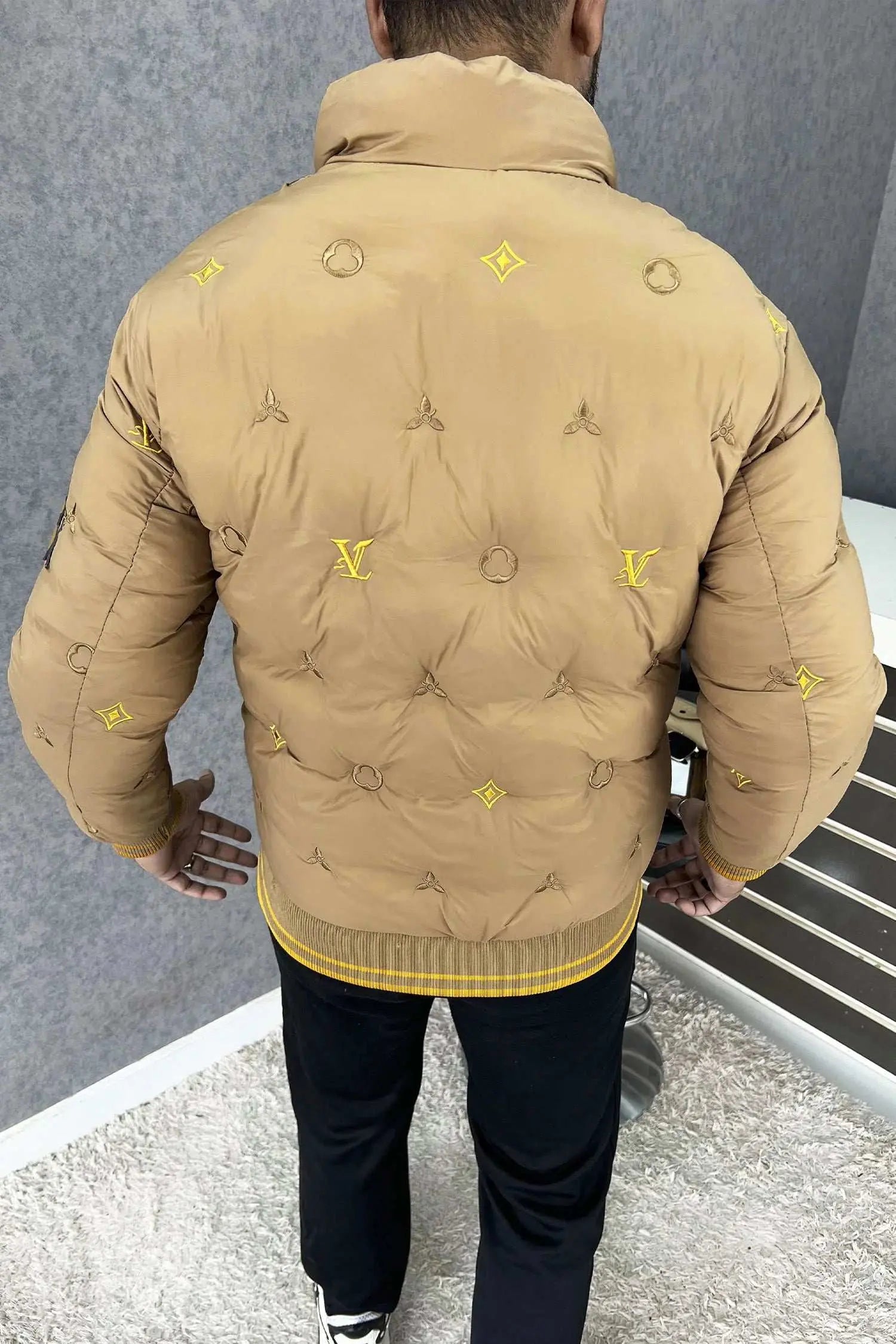 Luis Vten Imported Puffer Jacket with Embossed Branding