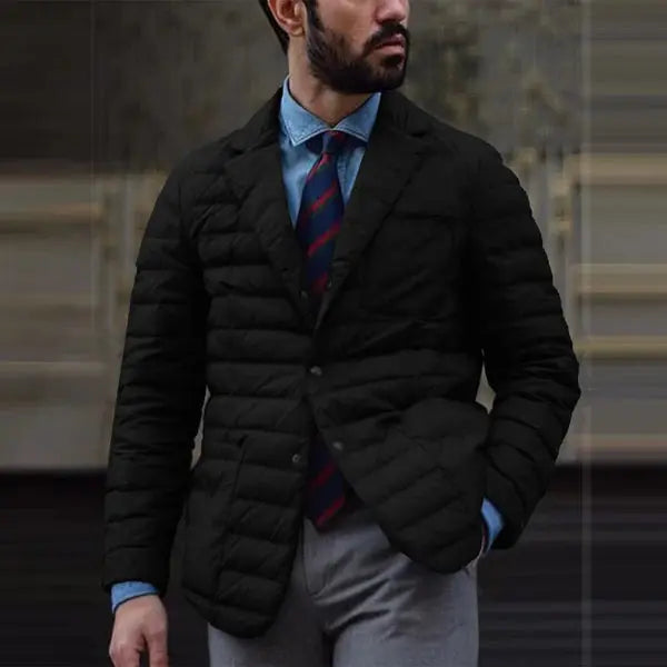 Men’s Black Quilted Puffer Jacket – Lightweight & Stylish - Orca Cloths