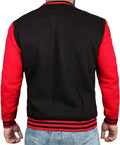 Mens Black & Red Varsity Jacket