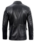 Mens Real Lambskin Black Leather Blazer Jacket - Orca Cloths
