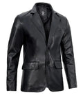 Mens Real Lambskin Black Leather Blazer Jacket - Orca Cloths
