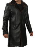 Chandler 3/4 Length Black Shearling Coat Mens - Orca Cloths