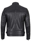 Felix Men's Cafe Racer Black Biker Leather Jacket
