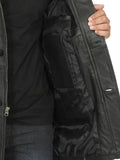 Bristol Men's Black Leather Car Coat - Orca Cloths
