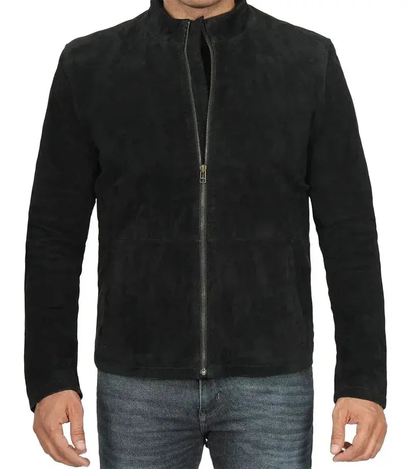 Bond Men's Black Casual Suede Jacket - Orca Cloths