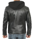Merrill Men's Black Cafe Racer Hooded Leather Jacket - Orca Cloths
