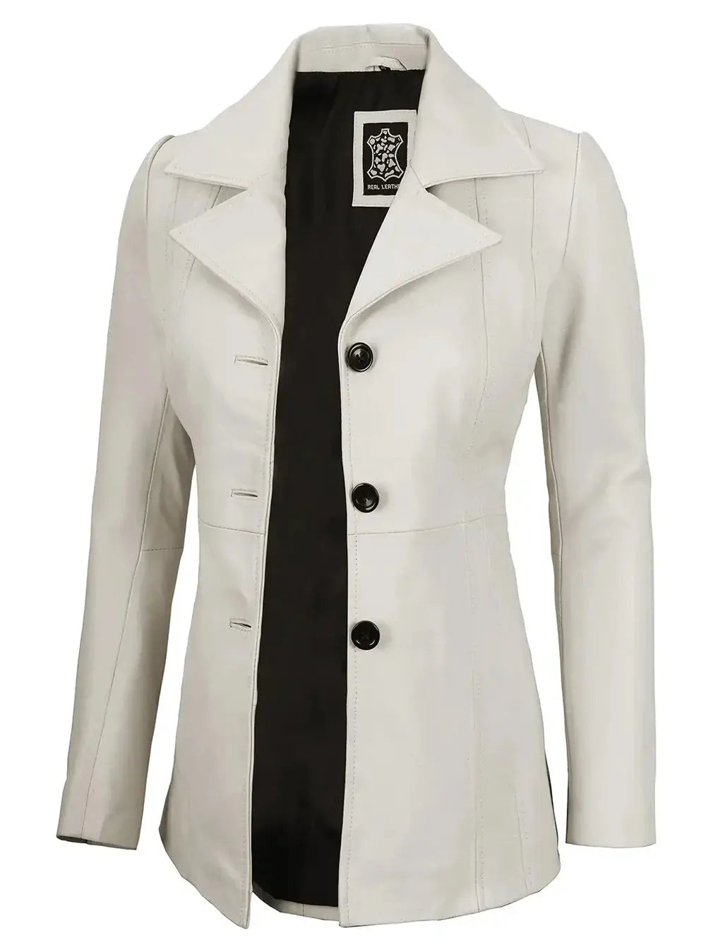 Off White Womens Leather Blazer - Orca Cloths