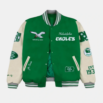 Philadelphia Eagles GOLF WANG Letterman Kelly Green Jacket – Replica by Danezon