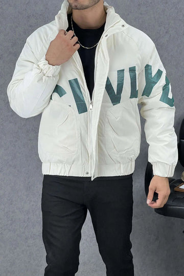 Premium Puffer Jacket with Bold Branding