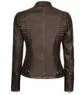 Rachel Women's Vintage Dark Brown Leather Jacket Orca Cloths