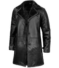 Stylish Black Men's Shearling Leather Coat Orca Cloths