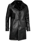 Stylish Black Men's Shearling Leather Coat Orca Cloths