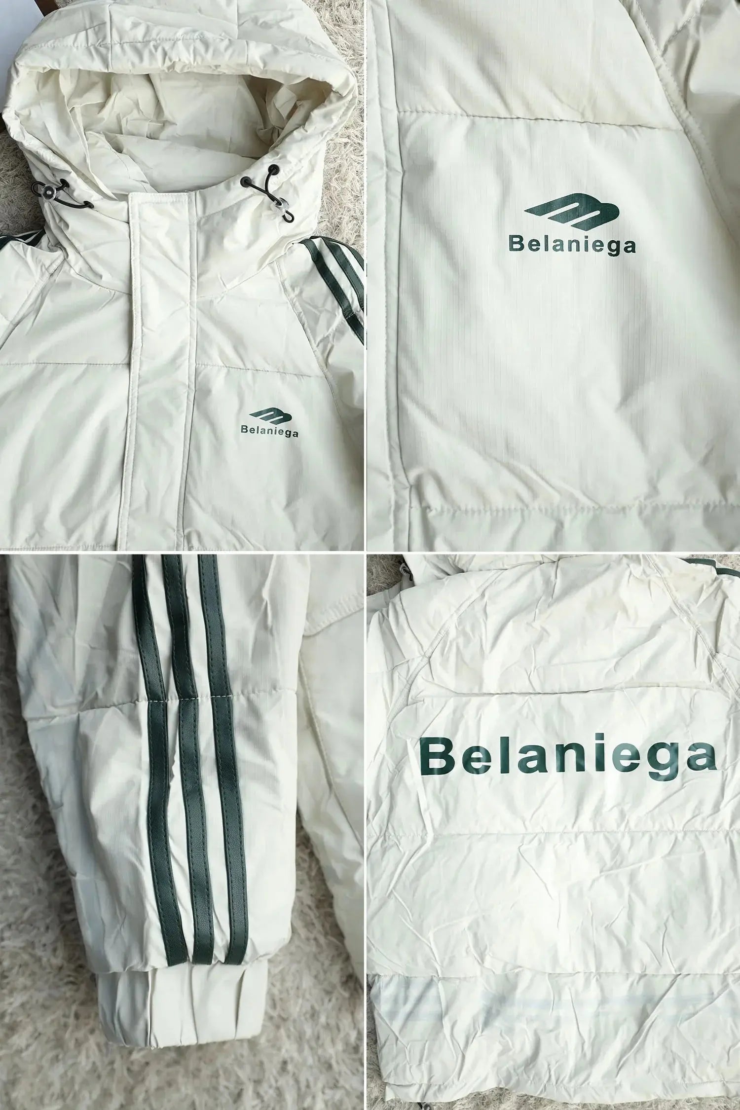 Belaniega White Puffer Jacket - Orca Cloths