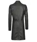 Women's Tall Black 3/4 Length Leather Coat Orca Cloths