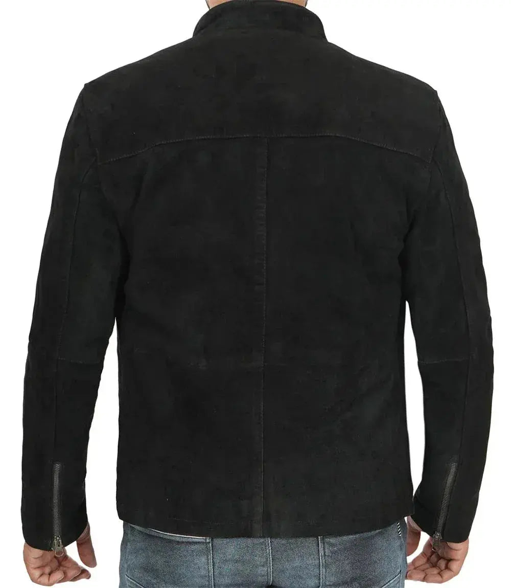 Bond Men's Black Casual Suede Jacket - Orca Cloths