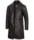 Bryson Rub Off Brown Leather Car Coat - Orca Cloths