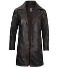 Bryson Rub Off Brown Leather Car Coat - Orca Cloths