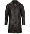 Bryson Rub Off Brown Leather Car Coat - Orca Cloths