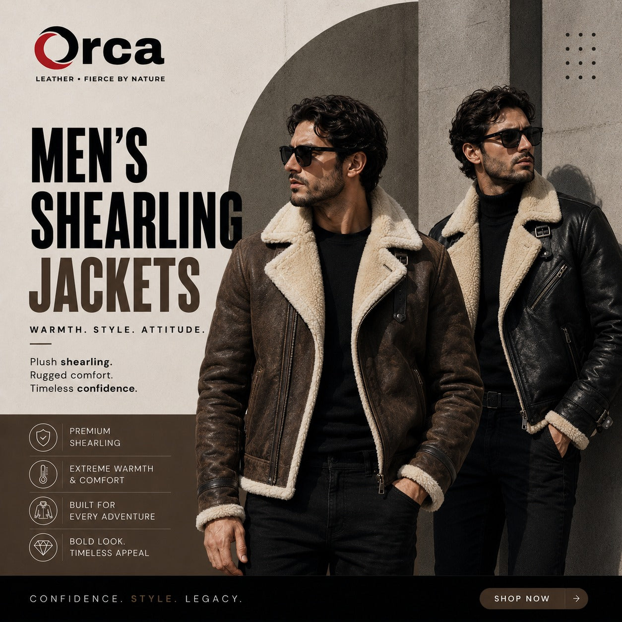 Men's Shearling Jackets Collection