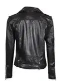 Amber Women Asymmetrical Black Biker Leather Jacket Orca Cloths