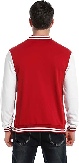 Men’s Varsity Jacket, Slim Fit, Cotton, Letterman, Baseball Bomber