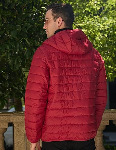 Men’s puffer Packable Down Jacket – Lightweight, Water-Resistant, and Travel-Ready