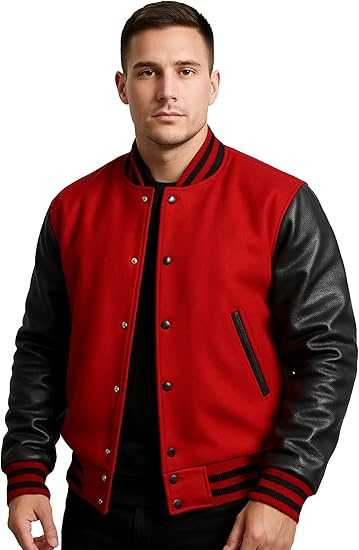 Letterman Leather Sleeve Men's Varsity Jackets