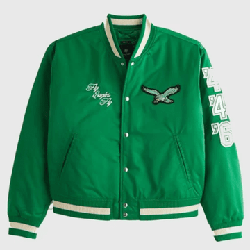 Abercrombie Philadelphia Eagles men's Varsity Bomber Jacket