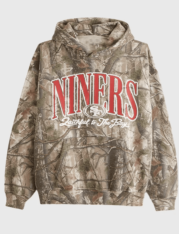 Abercrombie San Francisco 49ers Camo Graphic Popover Hoodie
