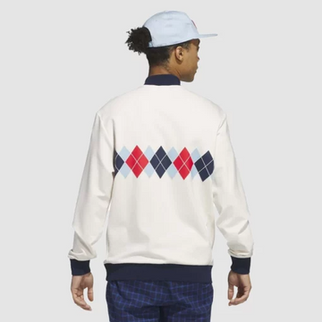 Adidas Argyle Printed 1/4-Zip Sweatshirt