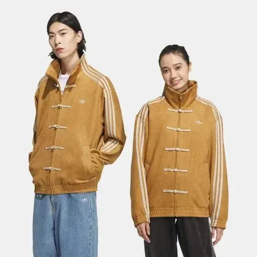 Adidas Chinese New Year Jacket 2025 – Mustard Suede Tang Jacket Orca Cloths