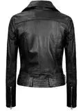 Aldo Womens Asymmetrical Black Leather Jacket Orca Cloths