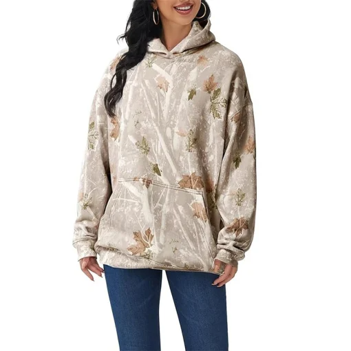 Camo Abercrombie Women's Oversized Hoodie