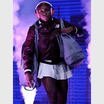 2025 US Open Coco Gauff New Balance women's Leather Jacket