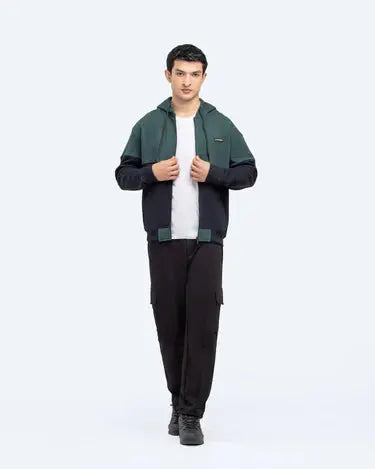 Green Regular Fit Zipper Hoodie - Orca Cloths