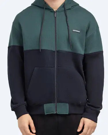 Green Regular Fit Zipper Hoodie - Orca Cloths