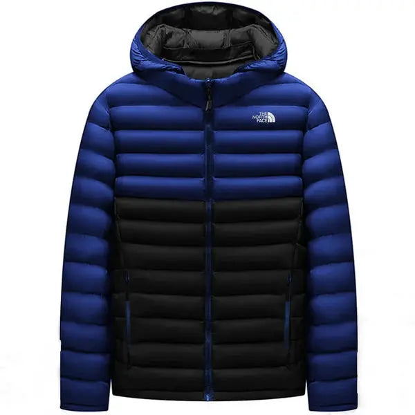 Imported Color Block Cross-Seam Heavy Insulated Puffer Jacket for Men - Orca Cloths