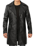 Jackson Men's Black 3/4 Length Leather Car Coat - Orca Cloths
