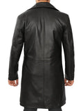 Jackson Men's Black 3/4 Length Leather Car Coat - Orca Cloths
