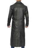 Jackson Men's Black Leather Long Coat - Orca Cloths