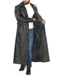 Jackson Men's Black Leather Long Coat - Orca Cloths