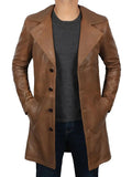 Jackson Men's Brown Leather Car Coat - Orca Cloths