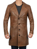 Jackson Men's Brown Leather Car Coat - Orca Cloths
