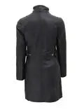 Jean Womens Black Real Leather Hooded Shearling Coat - Orca Cloths