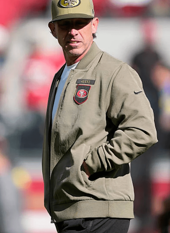 Kyle Shanahan 49ers Salute to Service Bomber Jacket