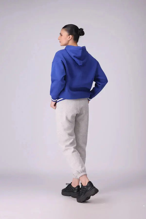 Ladies' Los Angeles Printed Pullover Hoodie – Blue - Orca Cloths